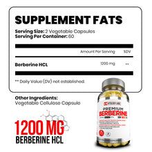 Load image into Gallery viewer, Premium Berberine HCL Supplement 1200mg