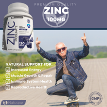 Load image into Gallery viewer, Zinc Picolinate 100mg Capsules – High Potency Immune Support Supplement